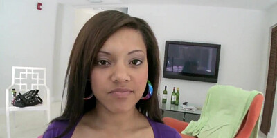 Busty young slut Catalina Taylor gets naked in pov