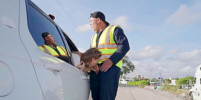 Spoiled College Girl Brandy Renee Banged By Tow Truck Driver