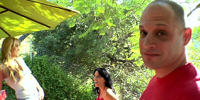 Hot group fuck in the forest with beautiful bitches