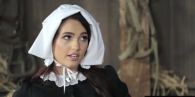 Barely Legal Amish girl gives her best friend her pussy