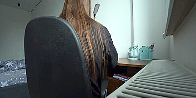 Cheating. An Unfaithful Wife Cheated On Her Husband With His Friend On The Desk While Hes Not At Home. Anal - Teaser Video