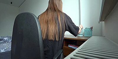 Cheating. An Unfaithful Wife Cheated On Her Husband With His Friend On The Desk While Hes Not At Home. Anal - Teaser Video