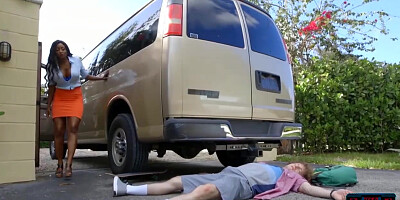 Black Milf Causes And Solves An Accident - Diamond Jackson