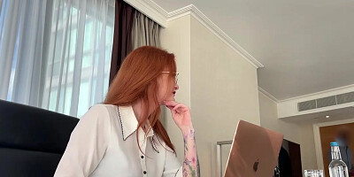 Redhead English Milf Boss Gets Anal Pounded By 2 Blacks In Her Office After Their Job Interview!