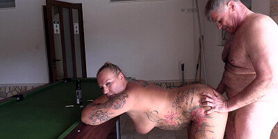 That Was Bold! Just Put Cock Down Her Throat By The Pool!