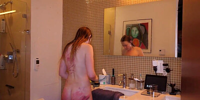 Hardcore caning and anal for amateur blonde