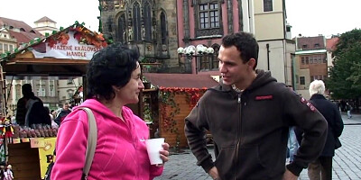 Picked up a grandma and he drilled her hairy cunt