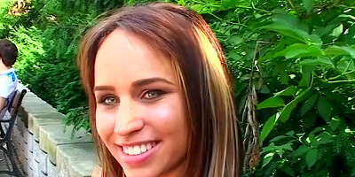 Stylish chick in out door sex session