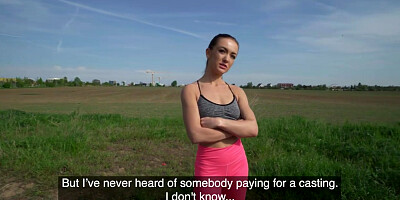 Picked up public Czech babe POV fucked outdoor in passing