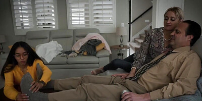 Aria Skye In Asian teen 18+ 3some With New Foster Parents