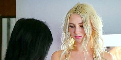 Ember Snow And Britt Blair In Blonde Seduced By Asian