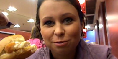 Krystinka in amateur sex video shows a gal giving a hot blowjob