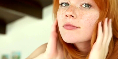 Sweet redhead teen 18+ Mia Sollis posing