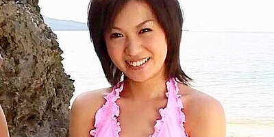 Hottest Japanese girl Natsumi Akimoto in Amazing Beach, Blowjob JAV clip