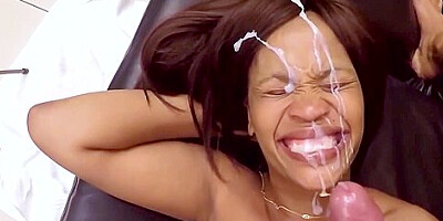 Hot Slutty African Brown Bunny Eating Foreign Producers Cum