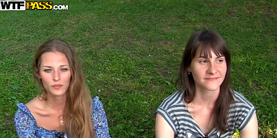 Outdoo sex scene with sexy Myra and her friend