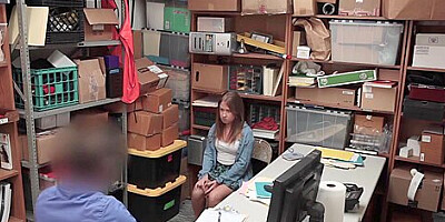 Handsome Teen 18+ Shoplifter Pussy Pounded By Dirty Mall Cop