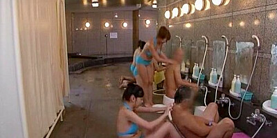 Horny Japanese slut Emiri Momoka, Kaoru Hirayama, Sumire Matsu in Fabulous Showers, Handjobs JAV movie