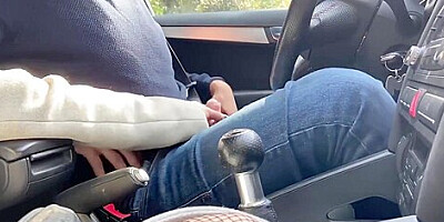 Pretty Fit Brunette Wife Anal Toy Hitchhiker Picked Up At The Bus Stop And Jerks Off Big Cock