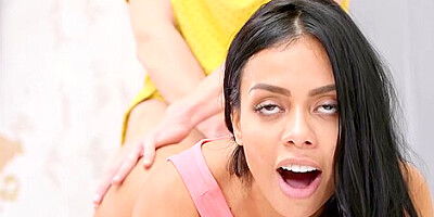 Canela Skin Squirts On Giant Dick While Doing Anal!