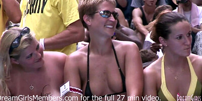 Bikini Contest At Nudist Resort Goes Completely Out Of Control - DreamGirlsMembers