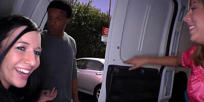 Three remarkable babes Ashli Orion, Chastity Lynn and Lana Violet suck