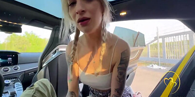 German Autobahn - Fairybond Public Fucked Benz Amg And Stranger Guy 32 Min