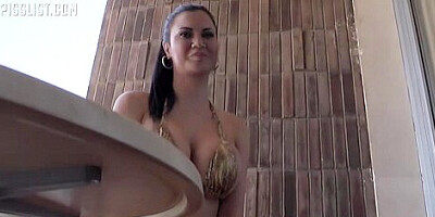 Girl Have Fun To Drink Piss Enjoy A Day