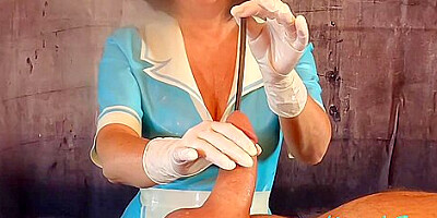 Extreme Femdom Cock Sounding & Edging With Penis Pump Enlarger