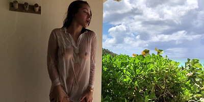 Public Beach Shower Solo With Dani Daniels