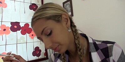 Blonde teen 18+ Family Threesome With Old Couple