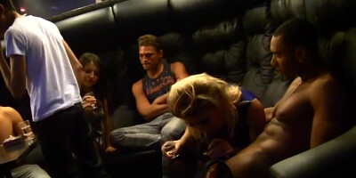 Student party group sex in the bar