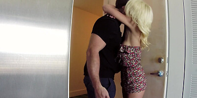 Amazing blonde is giving hot a great handjob and blowjob