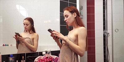 The tight pussy of Red Madness gaped by a stiff BWC