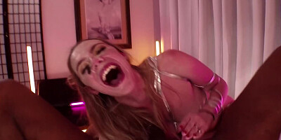 Tramp is incredibly happy when a big black cock drills her ass