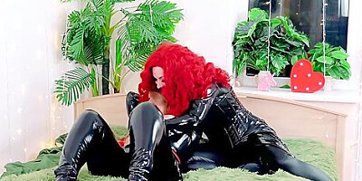 Arya Grander - Lesbian Pvc Fetish Soft Play With Tickling And Positive Femdom Masturb