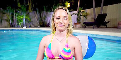 Dixie Lynn - Blonde Teen 18+ Fucked Near The Pool