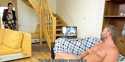 Czech Wife Catches Her Husband Jerking Off And Decides To Help Me