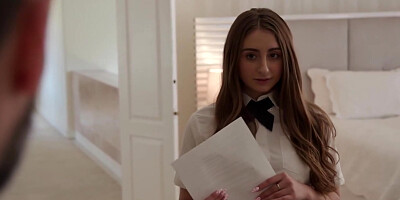 Penelope Hand Delivers Her Schoolwork