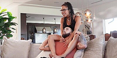 Controls The Cock With Gamer Girl, Kira Noir And James Angel