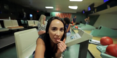 Gaby Ortega In The Bowling Alley Goes Crazy