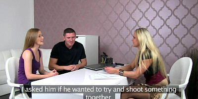 Czech casting couple enjoy ffm with sex agent