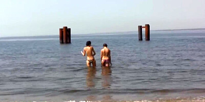 Slim and hot petite Dasi West gets pounded hard on beach
