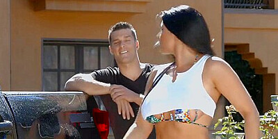 High-end Milf Blasted While Washing Car - Romi Rain