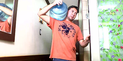 AGEDLOVE - Latin granny Brenda seducing water supplier