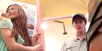 Best Japanese model Chika Arimura in Fabulous Couple, Public JAV clip