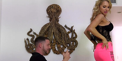 Chesty blonde hottie revenges on BF by seducing neighbor