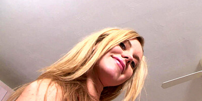 Adorable blonde slut is eager to ride her man's terrific pecker