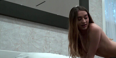 Sera Ryder gives a nice footjob after being fucked in the bedroom