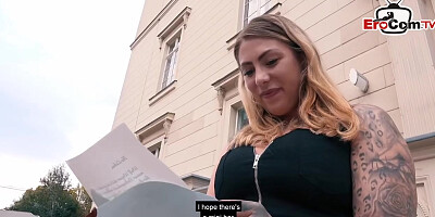 German Big Tits Tattoo Babe Picked Up At Blind Date